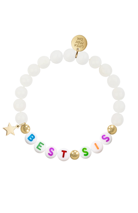 Semi-Precious Gemstone Best Sis Bracelet in Gift Pouch