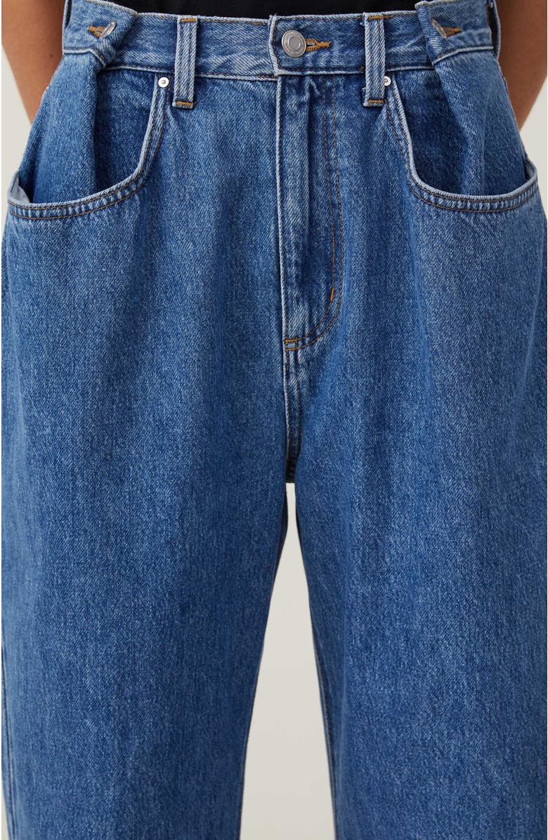 Cotton On Women's Adjustable Wide Jean, Alternate, color, Sea Blue