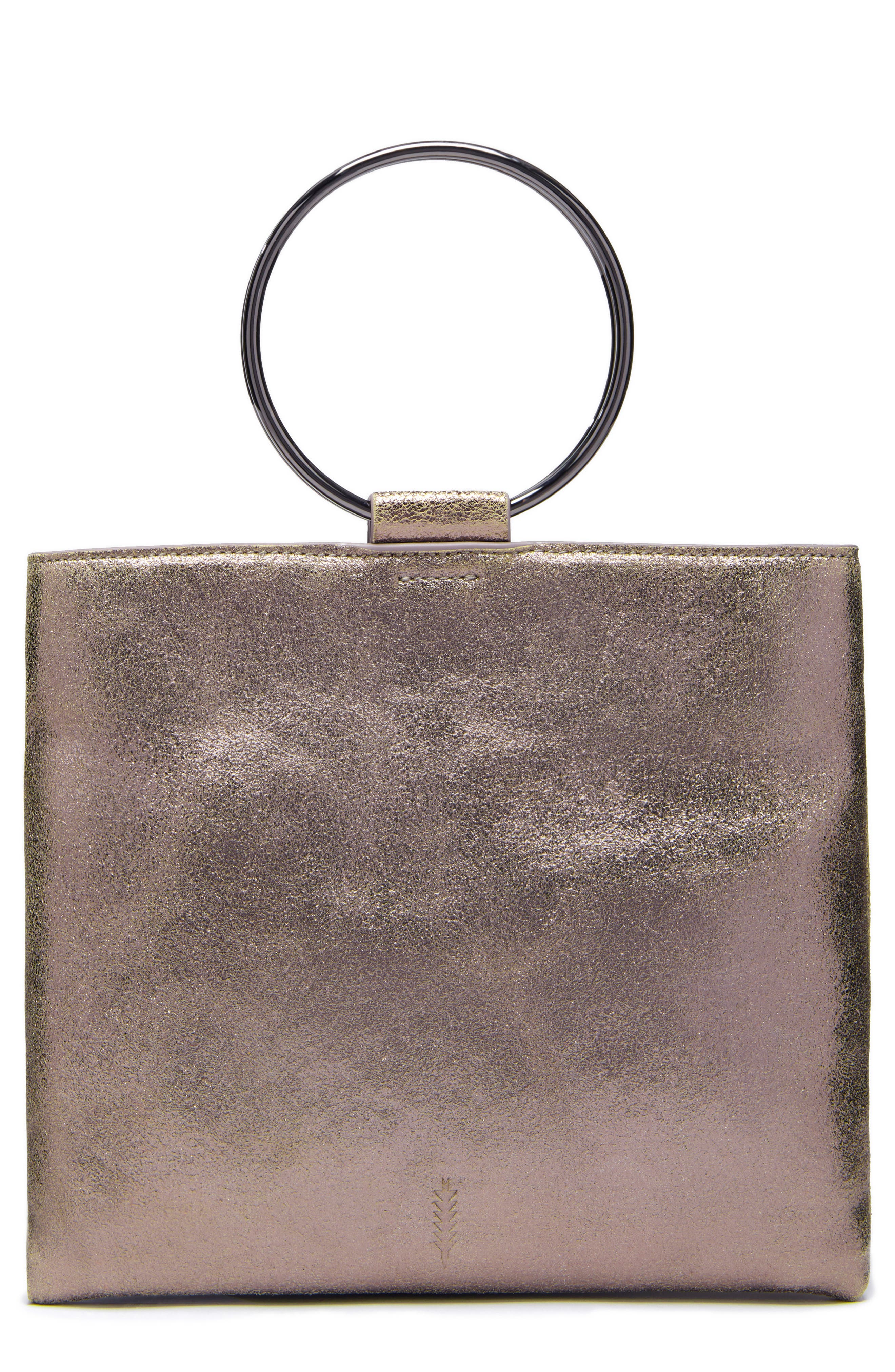 Thacker Le Pouch Leather Ring Handle Crossbody Bag, Main, color, 