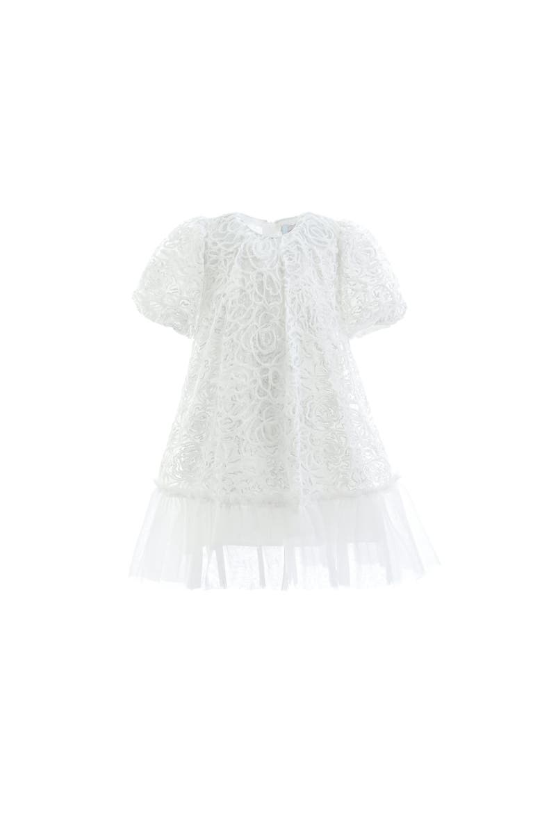 Embroidered Tulle Milan Dress, Alternate, color, White