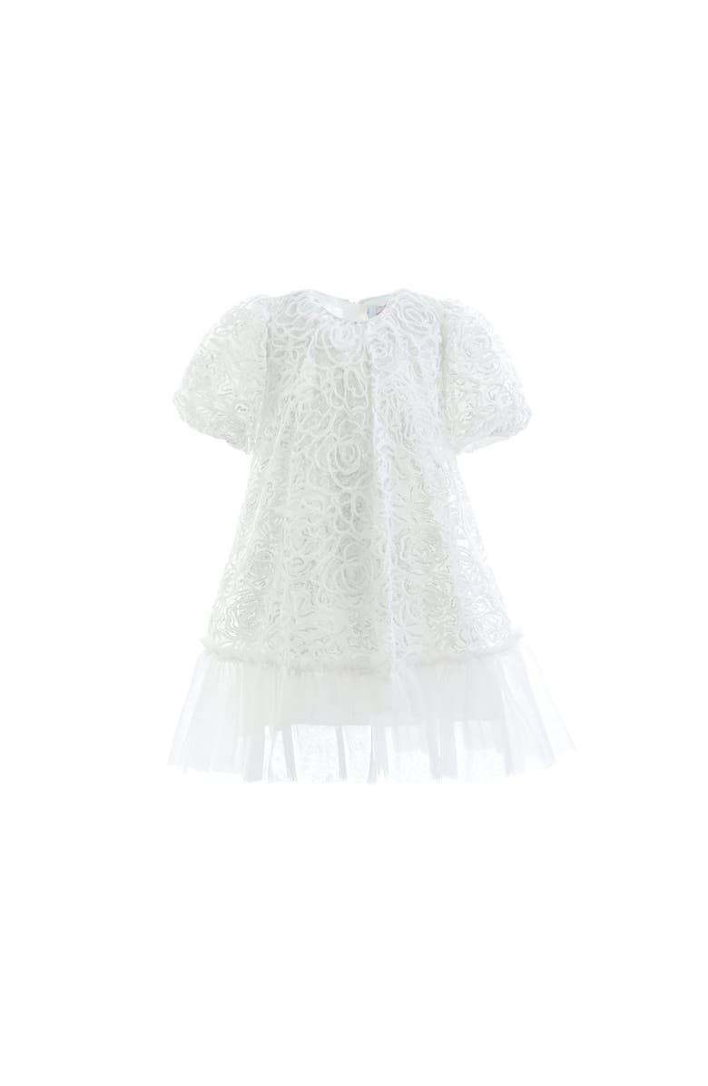 Sweet Cactus Embroidered Tulle Milan Dress, Alternate, color, White