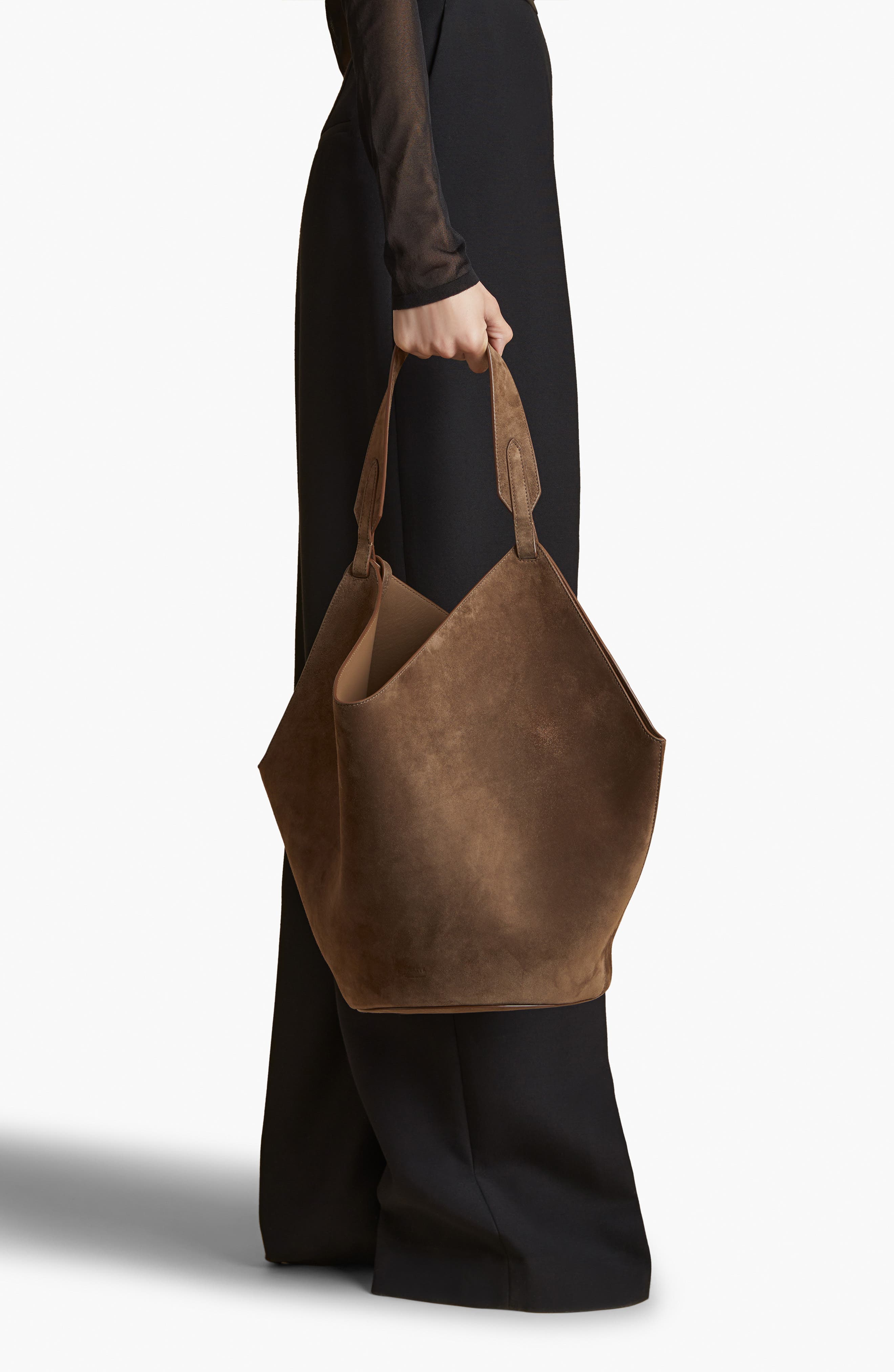 Khaite Medium Lotus Leather Tote, Alternate, color, 