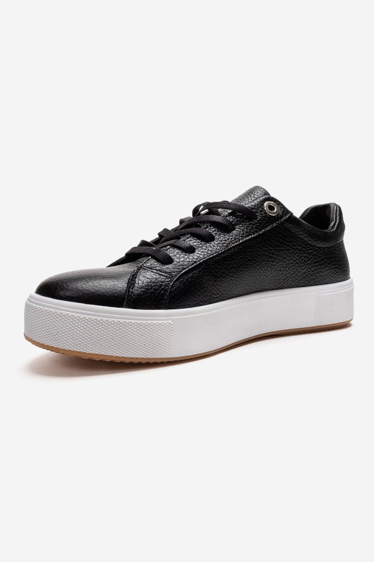 Forever & Always Shoes Pallen Leather Casual Sneaker, Alternate, color, Black