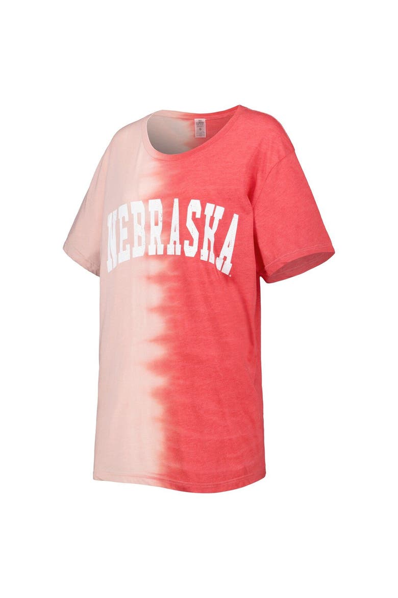 Women's Gameday Couture Scarlet Nebraska Huskers Find Your Groove Split-Dye T-Shirt, Alternate, color, Scarlet