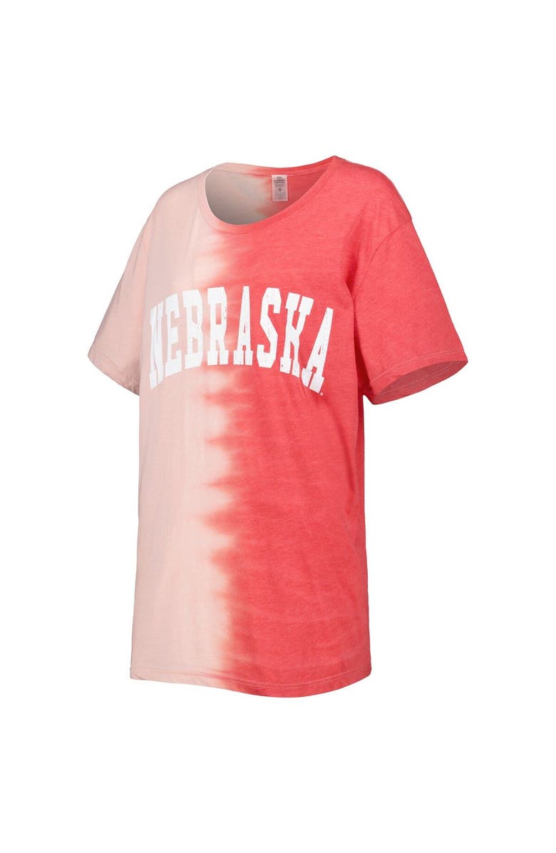 GAMEDAY COUTURE Women's Gameday Couture Scarlet Nebraska Huskers Find Your Groove Split-Dye T-Shirt, Alternate, color, Scarlet