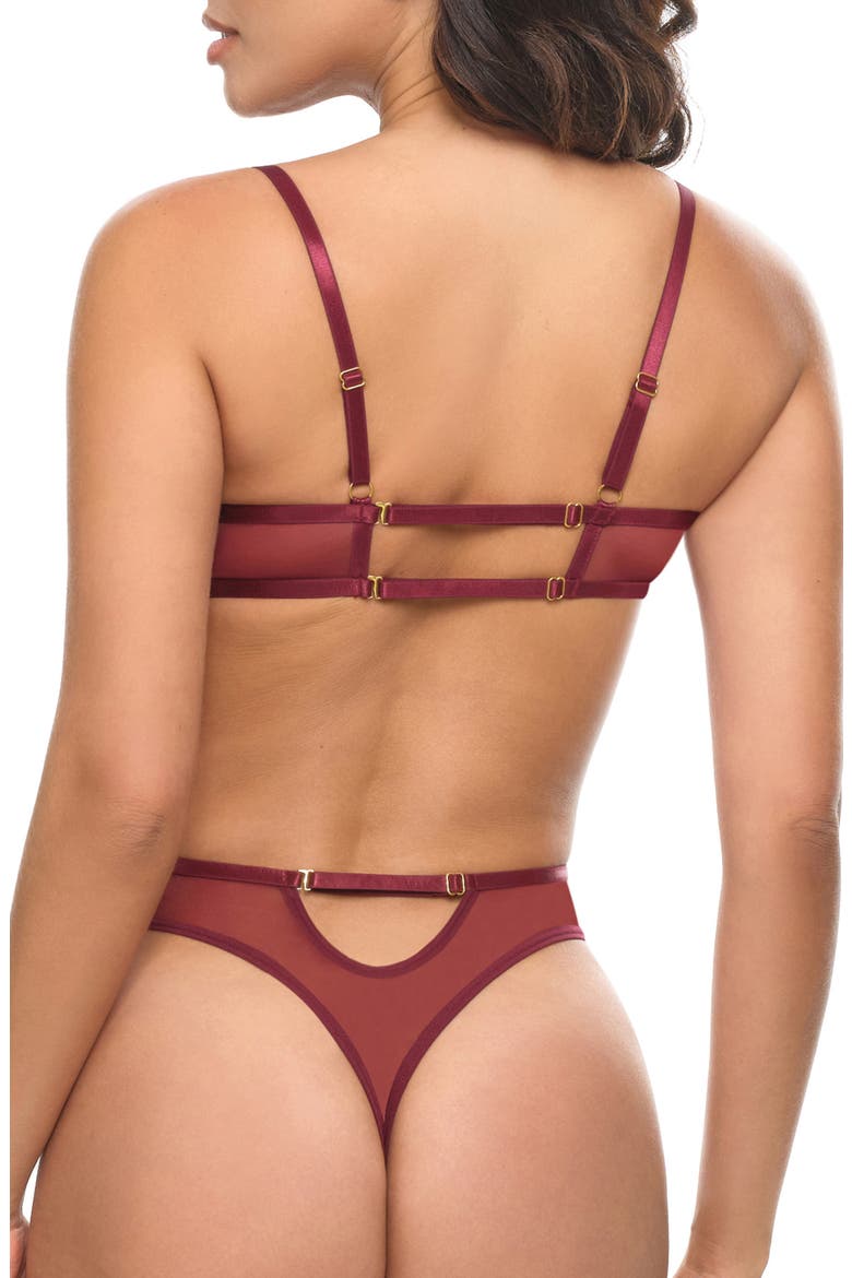 Quinn Floral Lace Teddy, Alternate, color, SYRAH