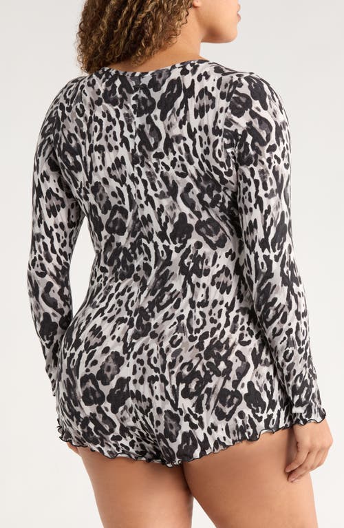 Savage X Fenty Snug Hug Ruffle Sleep Romper In Black