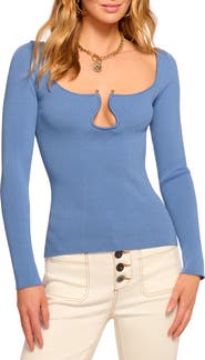 Ramy Brook Lylia Sculpted U-Neck Rib Top