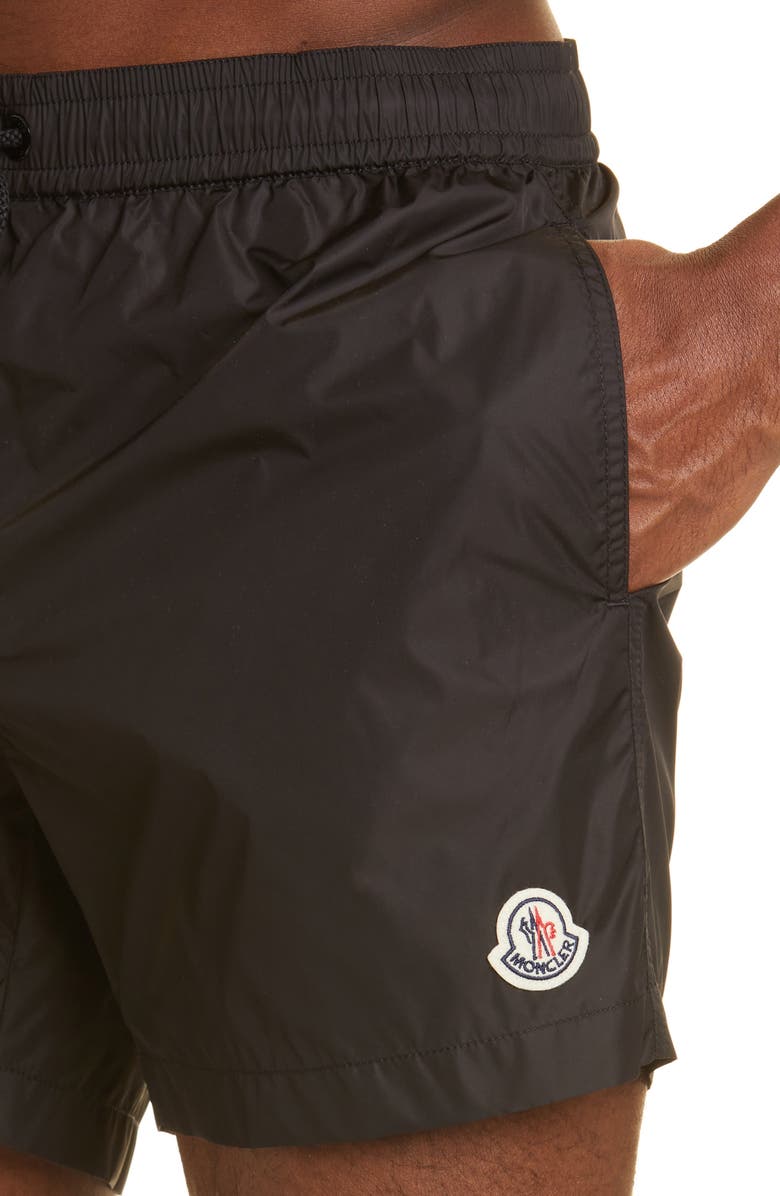 Moncler Logo Patch Swim Trunks, Alternate, color,
