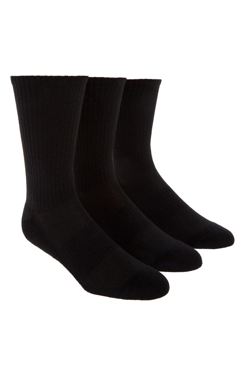 Pair of Thieves 3-Pack Blackout Whiteout Crew Socks, Main, color, 