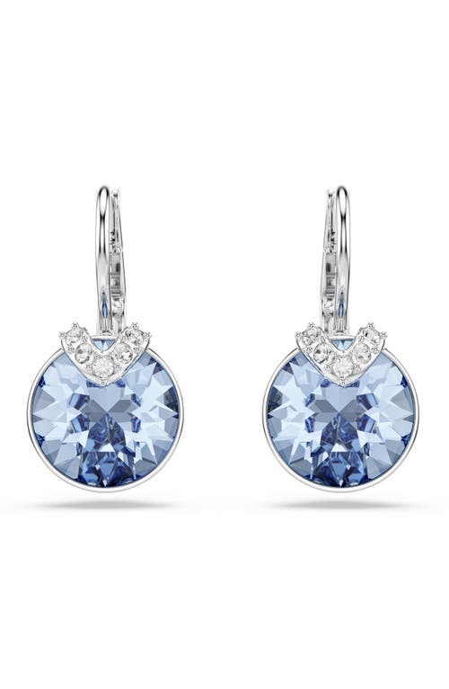 Swarovski Bella V Gold-tone Plated Drop Earrings In Blue