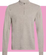 Nordstrom Piquè Quarter Zip Pullover
