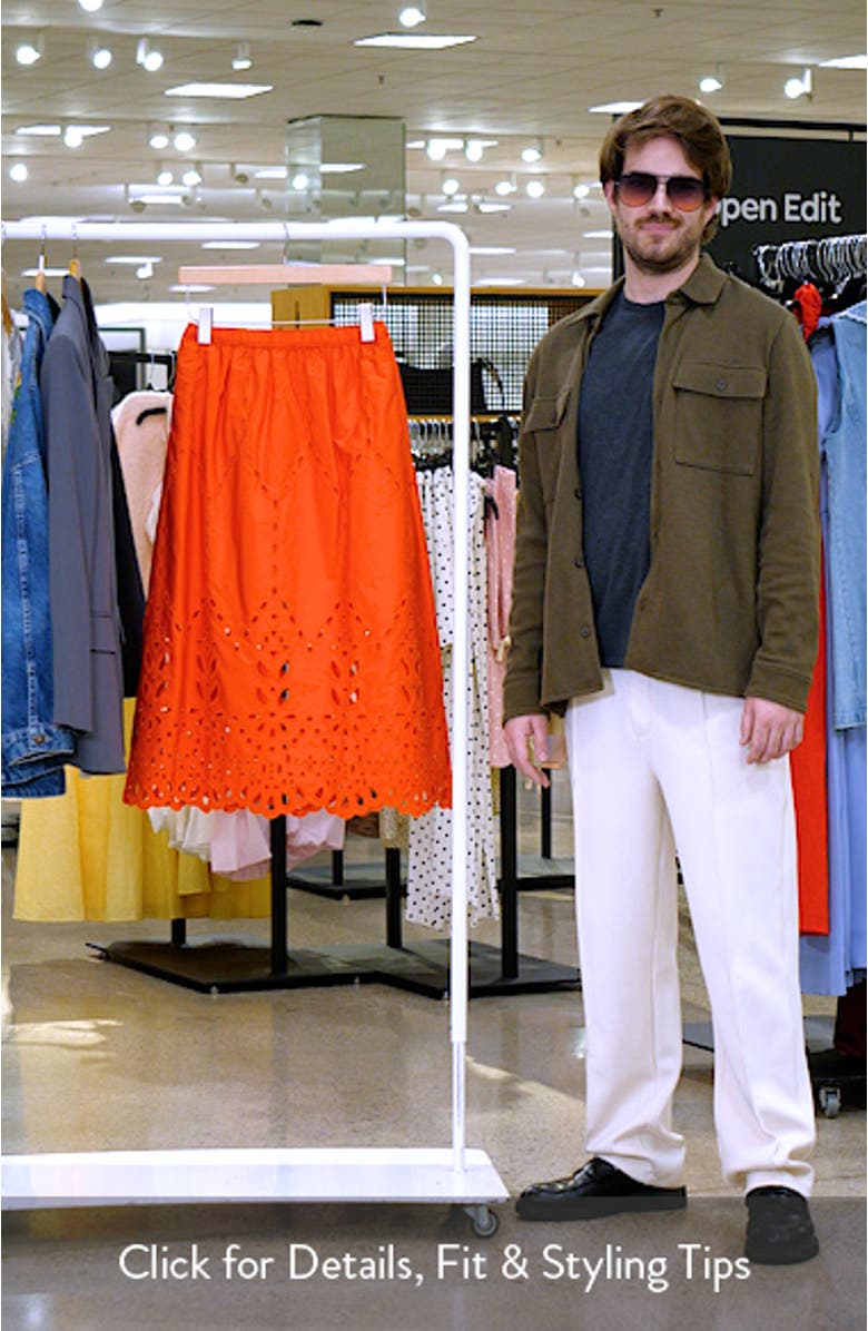 Embroidered Midi Skirt, sales video thumbnail