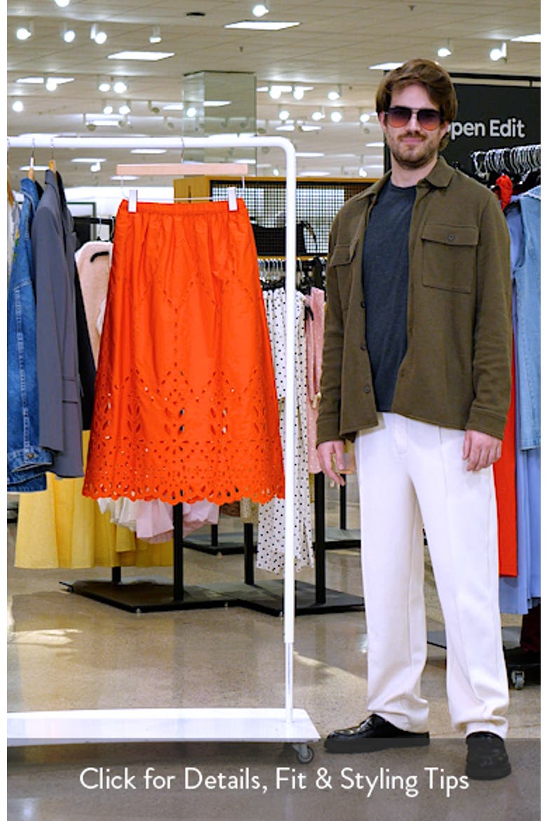Embroidered Midi Skirt video