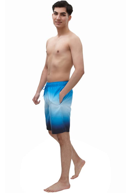 Rokka&rolla All-day Comfort Mesh-lined Swim Trunks In Blue Current