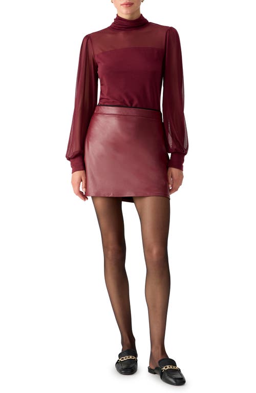 Sanctuary Faux Leather Miniskirt In Purple