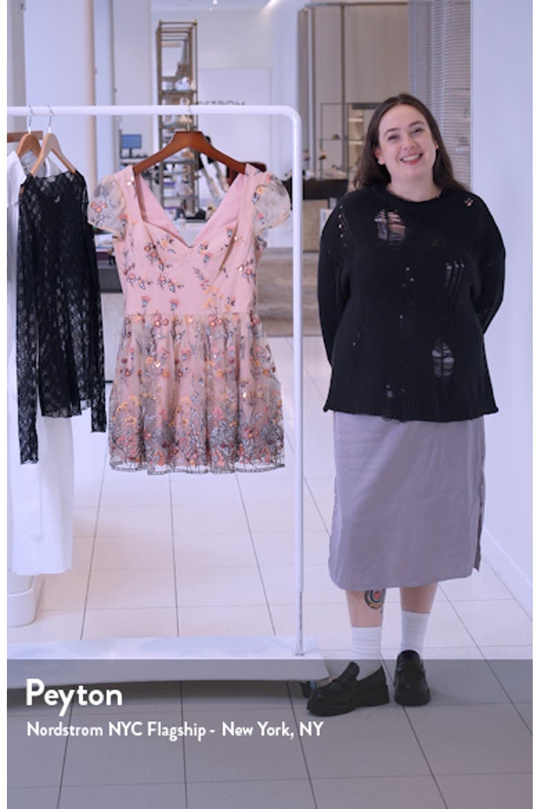 Marissa Floral Embroidered Fit & Flare Minidress video