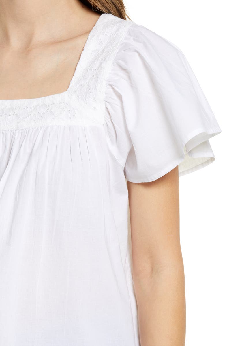 Caslon<sup>®</sup> Lace Detail Top, Alternate, color, White