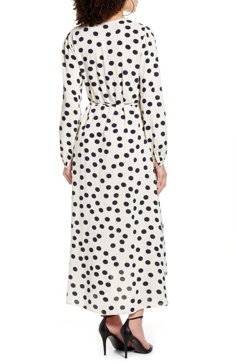 AWARE by VERO MODA VERO MODA Kayla Long Sleeve Midi Wrap Dress, Alternate, color,