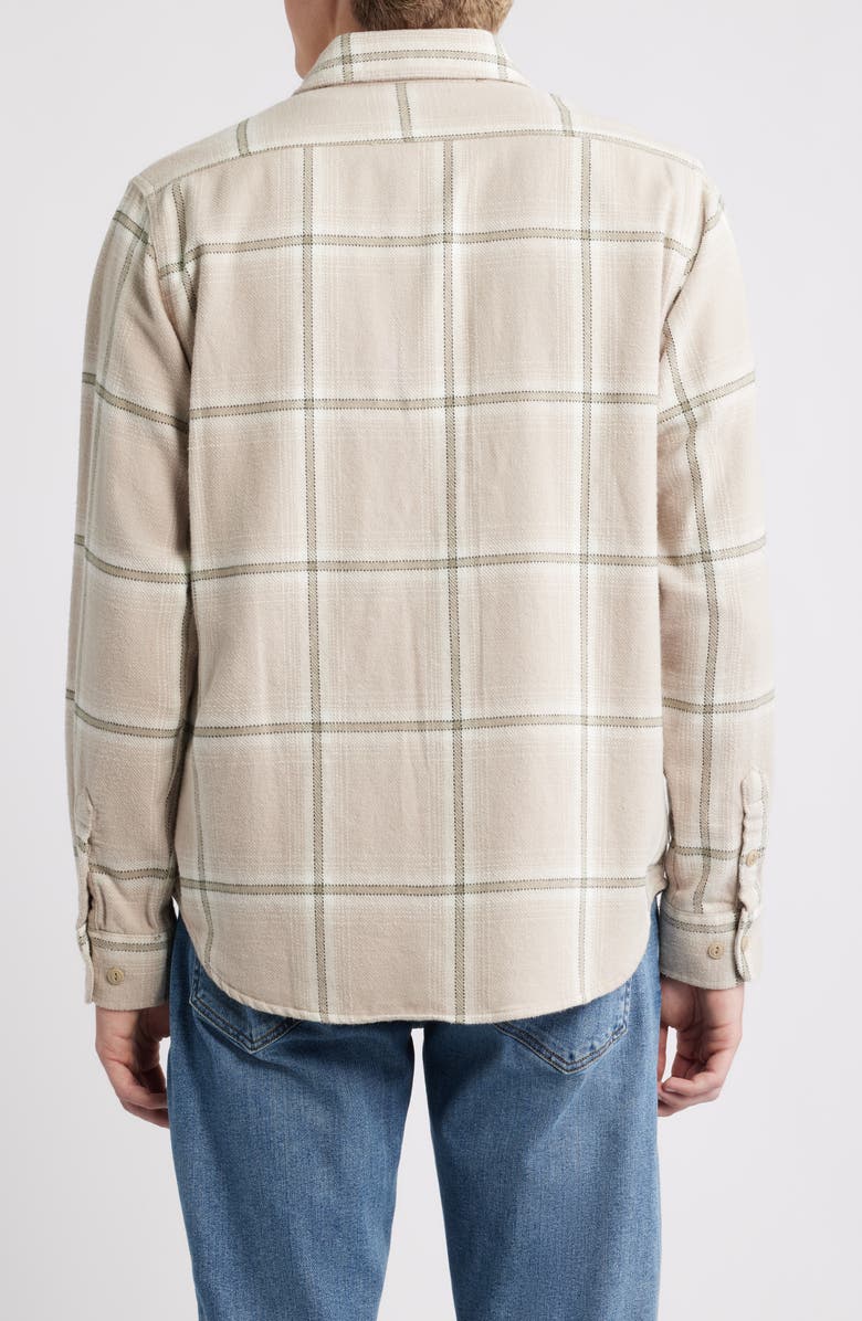 Schott NYC Plaid Flannel Button-Up Work Shirt, Alternate, color, Sand