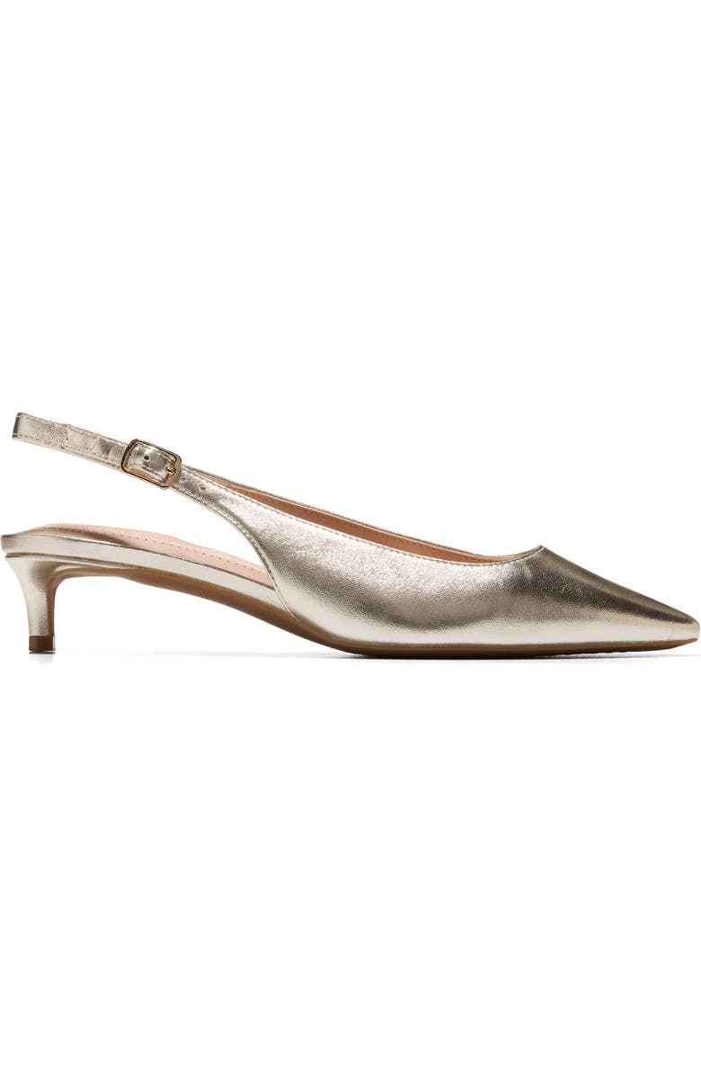 Cole Haan The Go-To Jocelyn Slingback Pump, Alternate, color, Soft Gold Leather