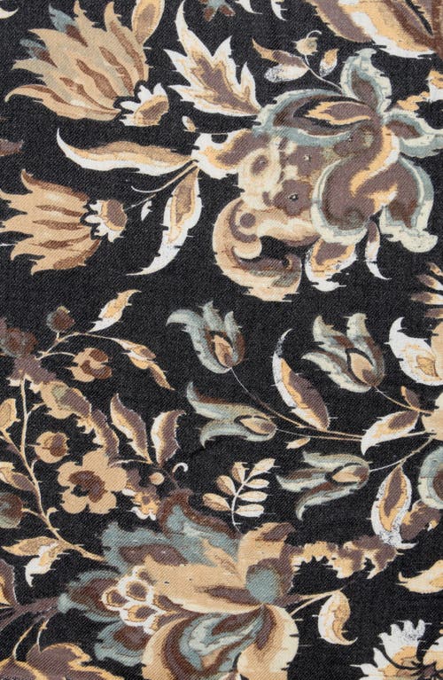 Vince Camuto Floral Soft Wrap Scarf In Black