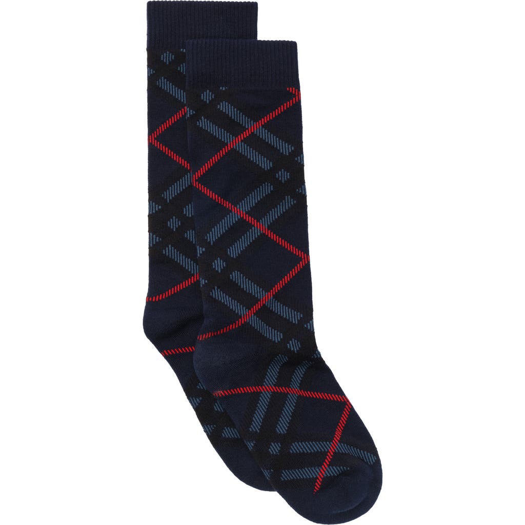 Burberry Check Cotton Blend Socks In Multi