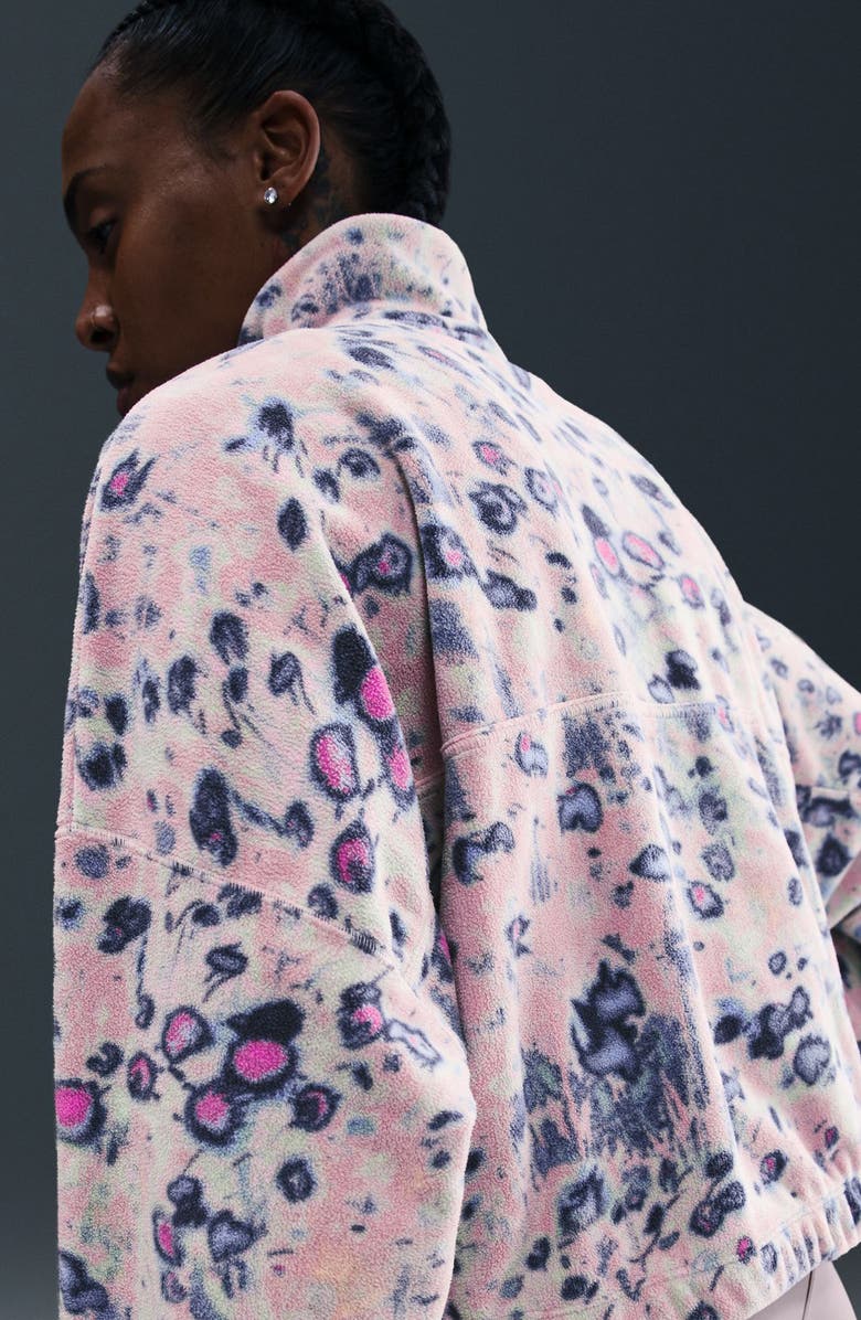 Nike One Half Zip Polar Jacket, Alternate, color, Silt Red/ Royal Pulse