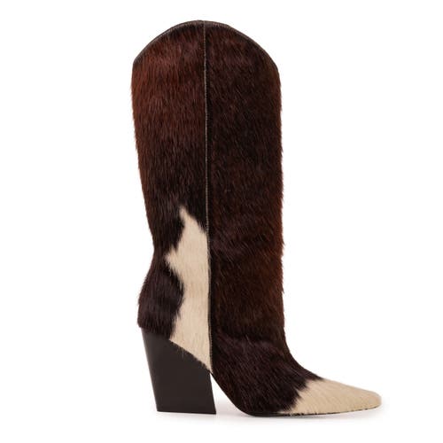 Black Suede Studio Le Noa 100 Cowhide Boot In Cowhide