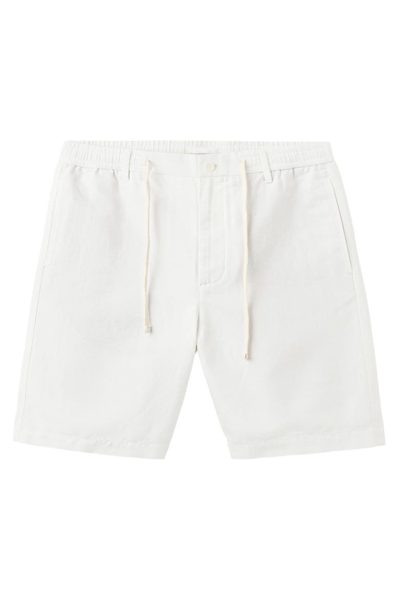 Cotton & Linen Bermuda Shorts, Main, color, OFF WHITE
