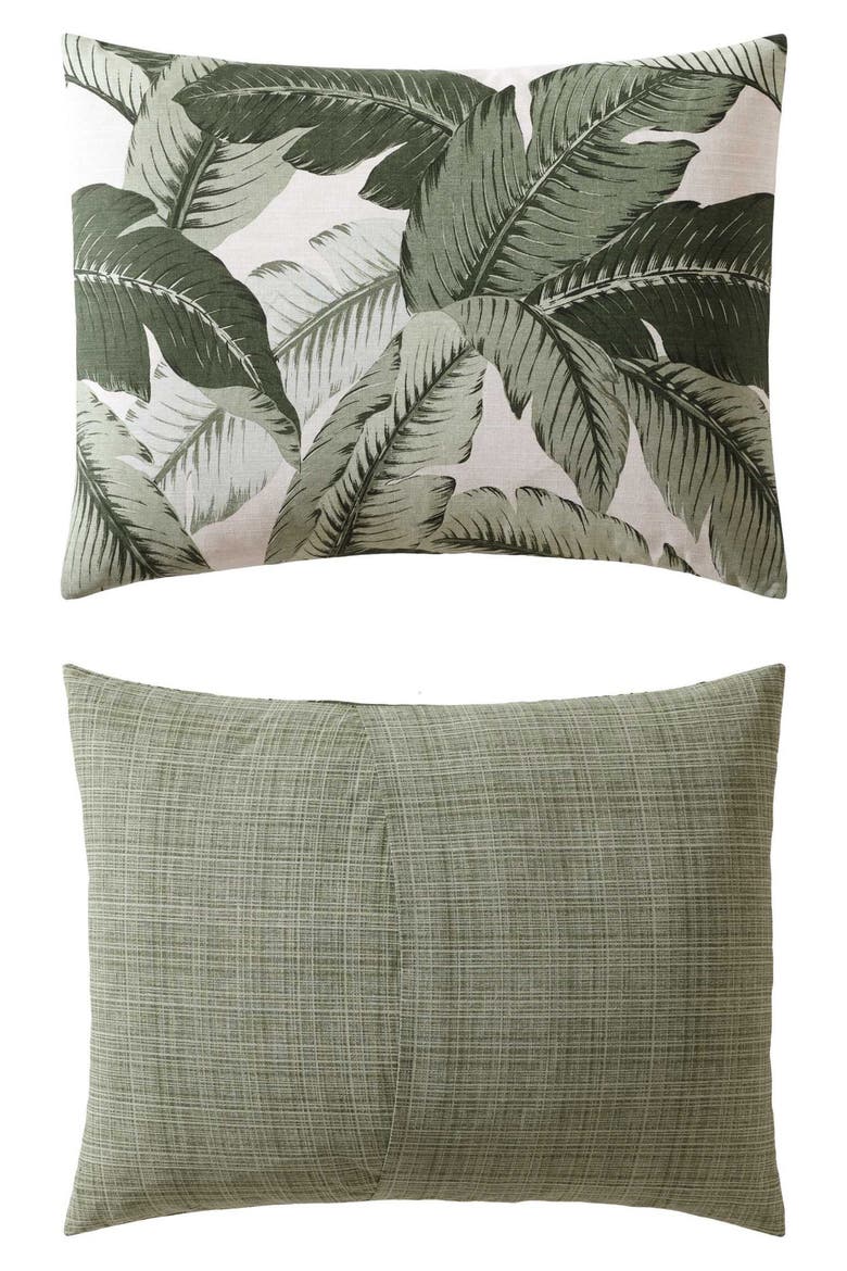 Vintage Palms Comforter Set, Alternate, color, JUNGLE GREEN