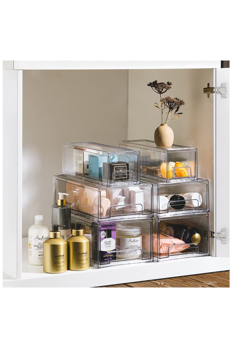 Set of 6 Large Fridge Storage Drawers, Alternate, color, NO COLOR