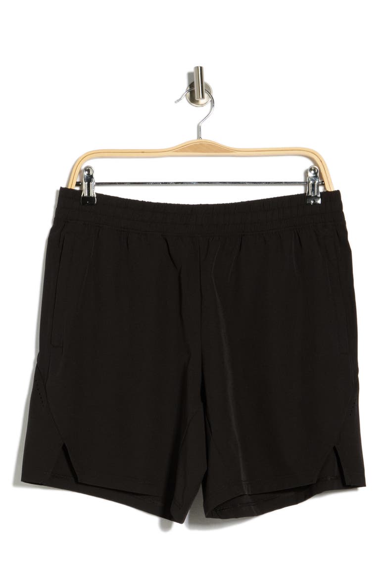 Airborne 7-Inch Woven Shorts, Alternate, color, BLACK