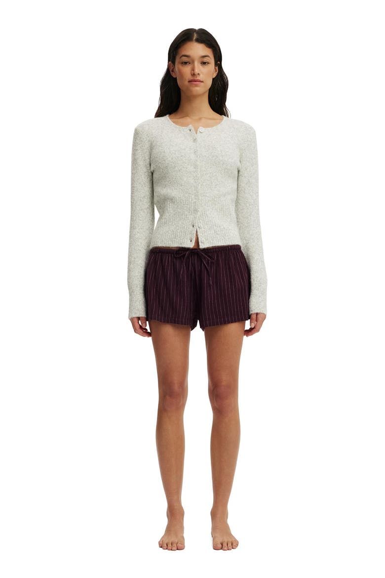 Women's Fluffy Fitted Knit Cardi, Alternate, color, Light Grey Marle