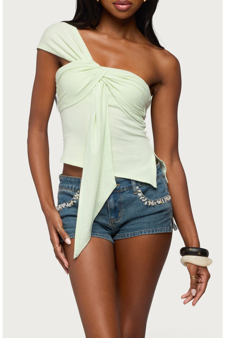 Zoie Draped Tie Shoulder Top, Main, color, MINT