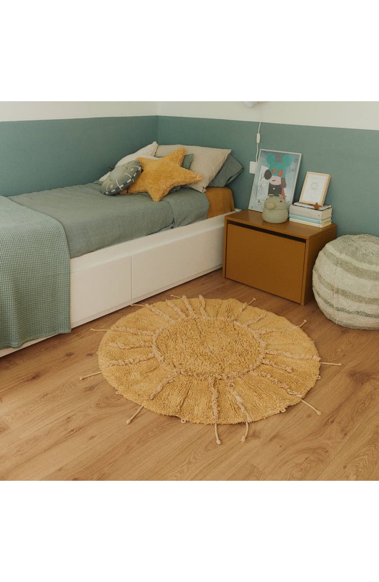 Lorena Canals Washable Rug Solar Multishape, Alternate, color, Dark Honey, Honey, Golden