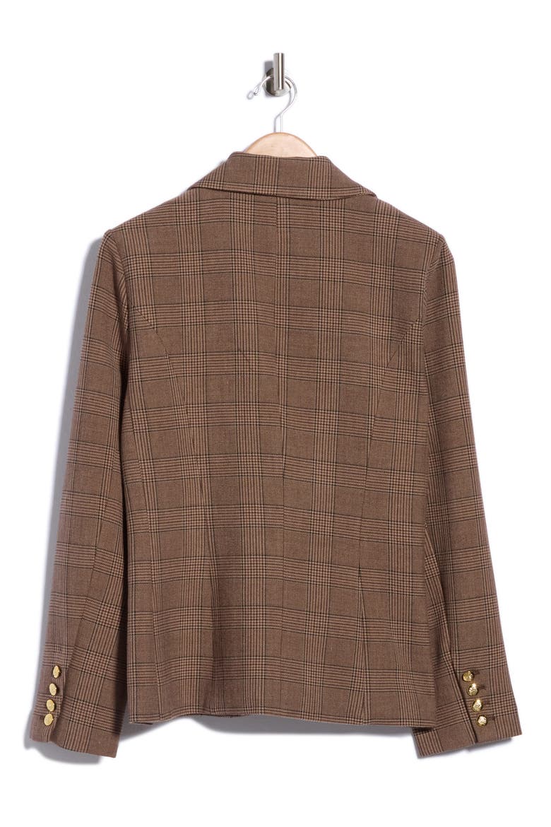 Plaid Blazer, Alternate, color, BROWN/ BEIGE HOUNDSTOOTH