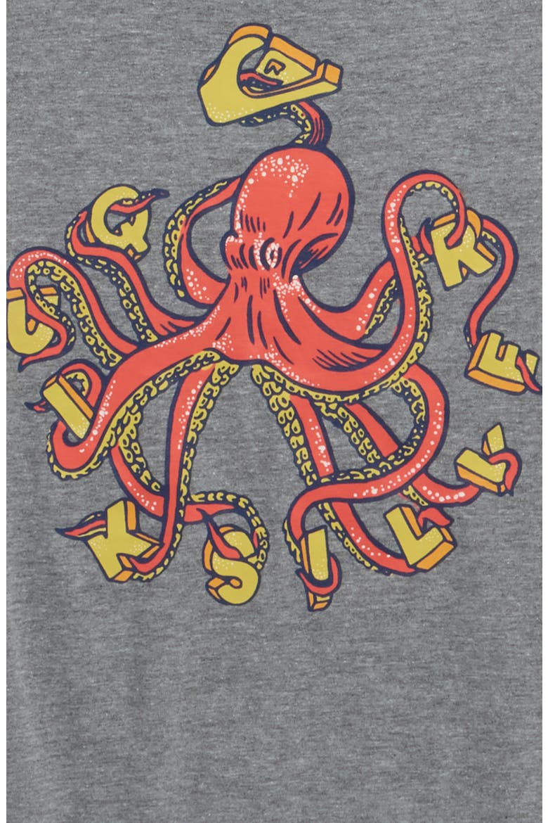 Kids' Mr. Octo Cotton Blend Graphic T-Shirt, Alternate, color, MEDIUM GRAY HEATHE