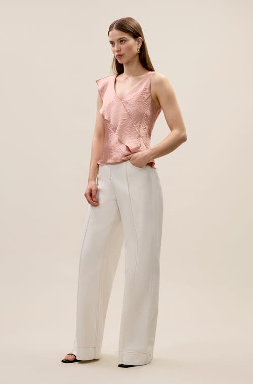 Rebecca Taylor Hollis Satin Tank In Rouge In Pink