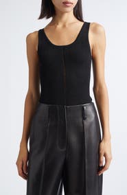 GRACE LING Logo Tag Rib Column Tank