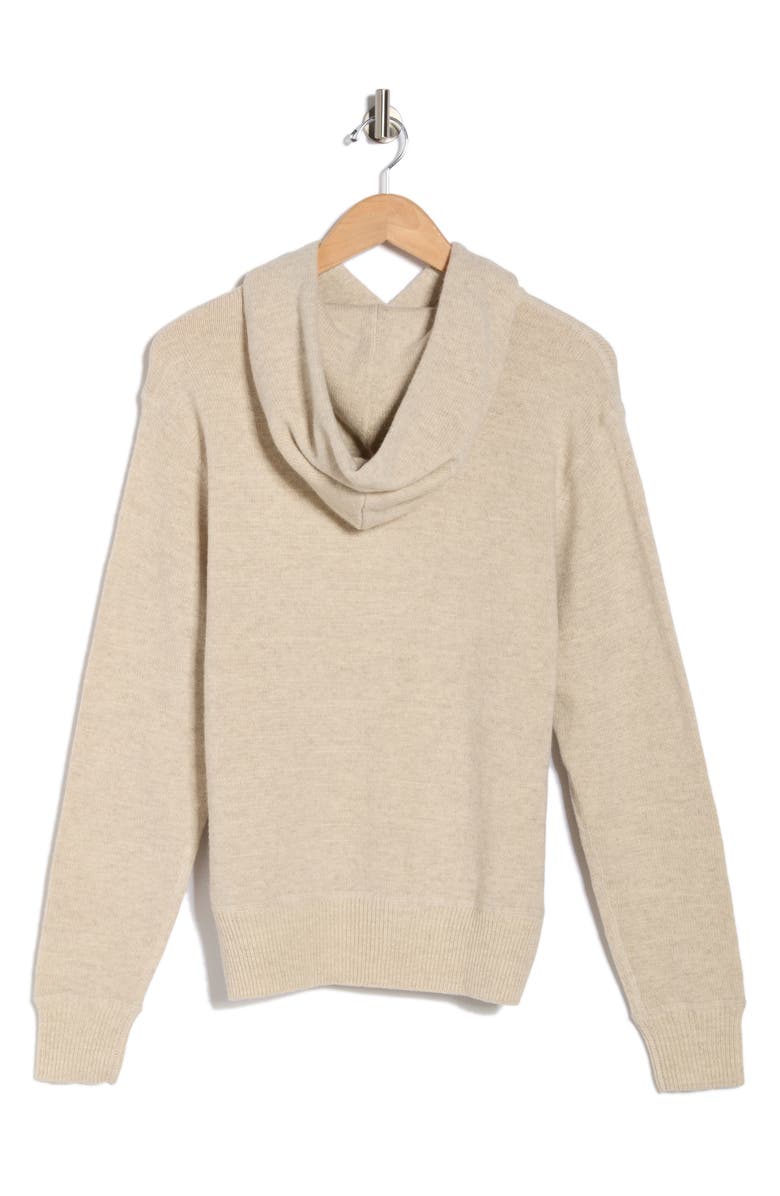 BUCK MASON Wool Blend Hooded Sweater, Alternate, color, Light Oat