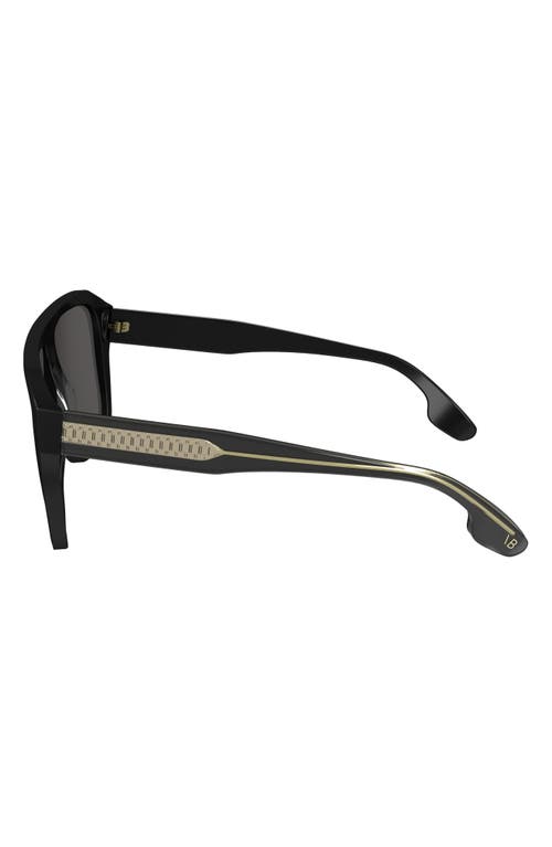 Victoria Beckham 59mm Chain Navigator Sunglasses In Black