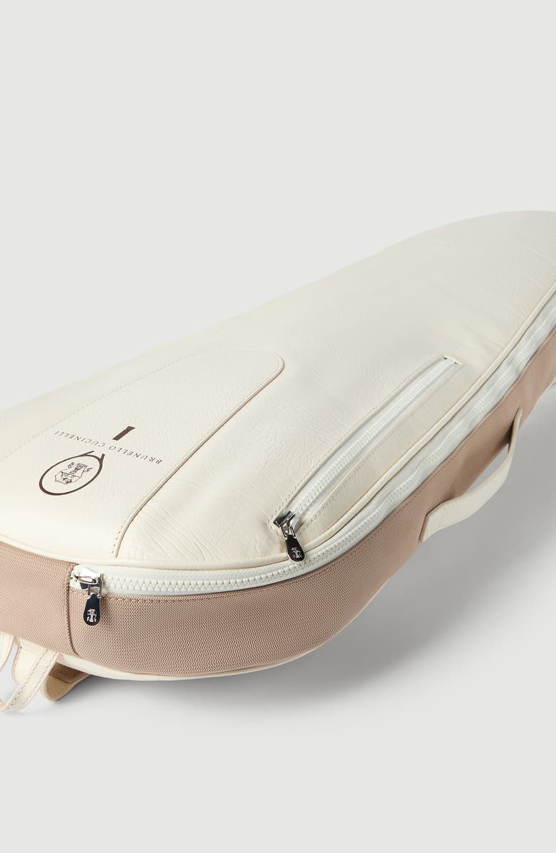 Brunello Cucinelli Tennis racket holder, Alternate, color, Chalk