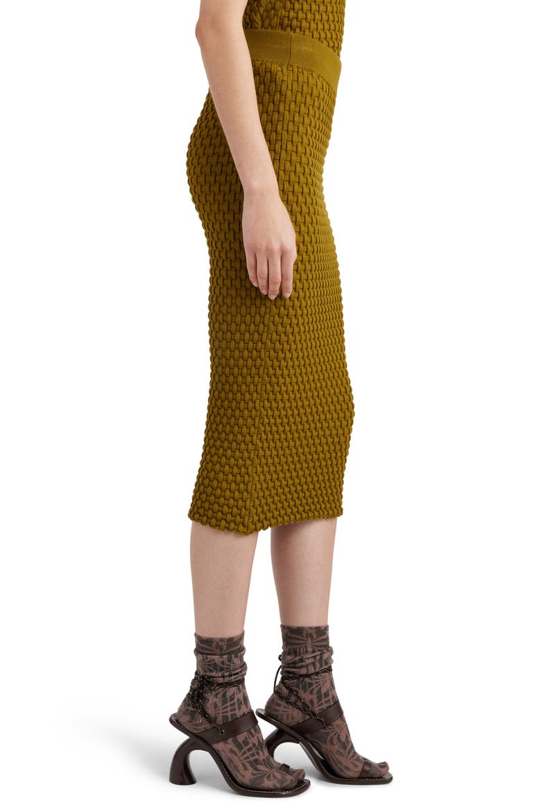 Tiffany Basket Weave Body-Con Midi Skirt, Alternate, color, OLIVE