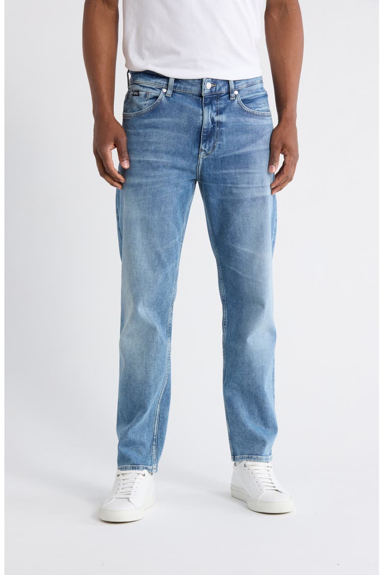 Maine Slim Straight Jeans, Main, color, BRIGHT BLUE