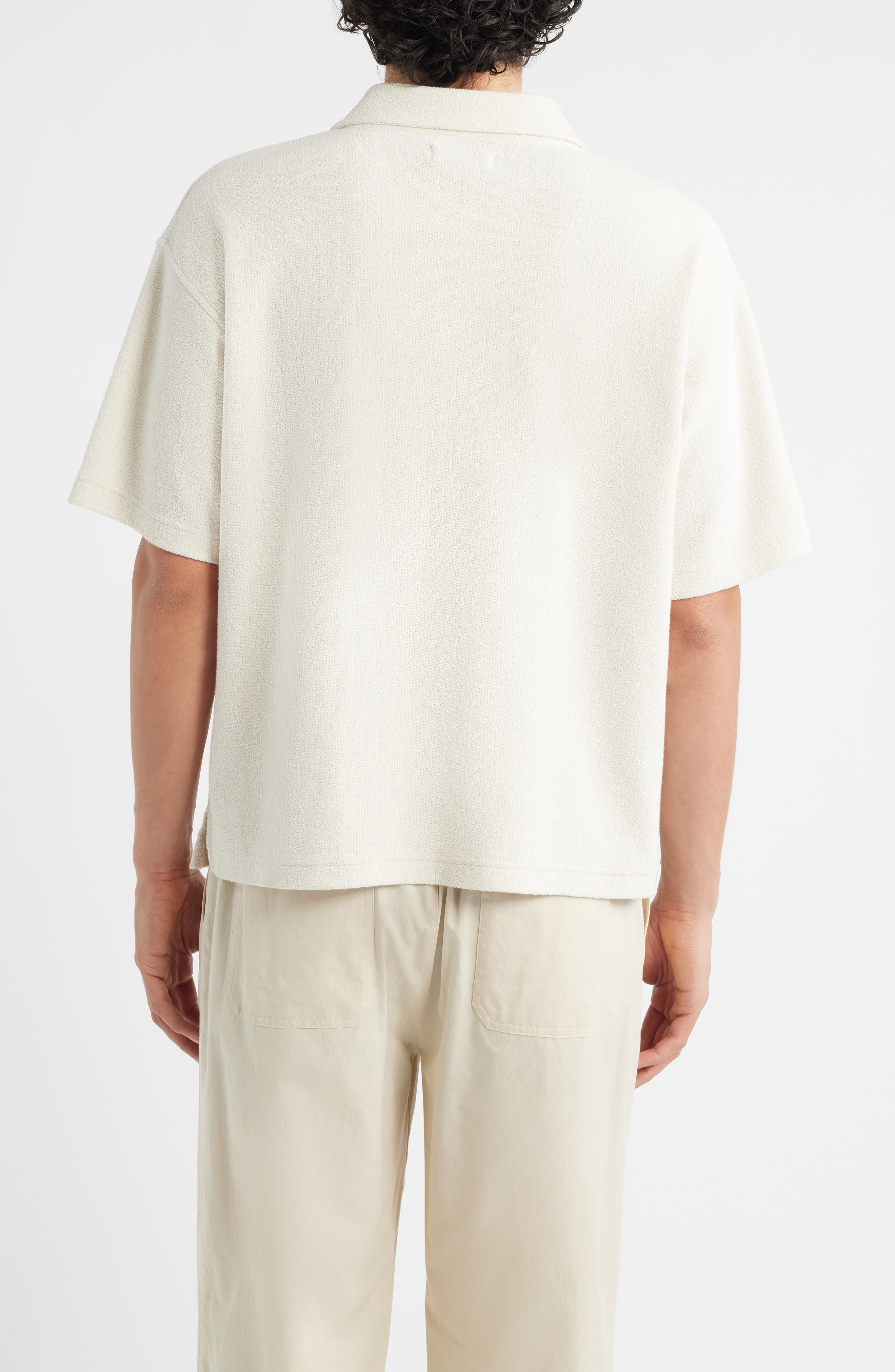 Textured Cotton Blend Polo - image 2