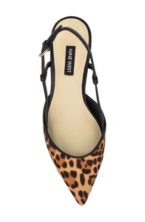 Nine West Rhonda Slingback Pointed Toe Kitten Heel Pump In Multi