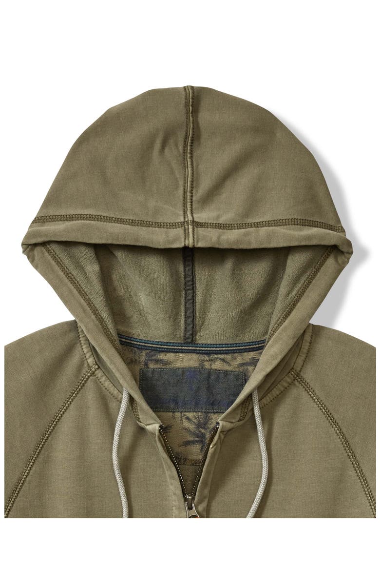 Ben & Terry Cotton Zip-Up Hoodie, Alternate, color, TEA LEAF