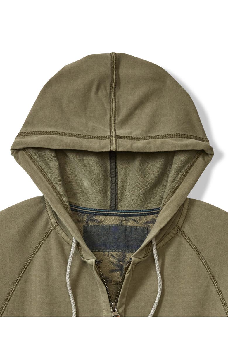Tommy Bahama Ben & Terry Cotton Zip-Up Hoodie, Alternate, color, Tea Leaf
