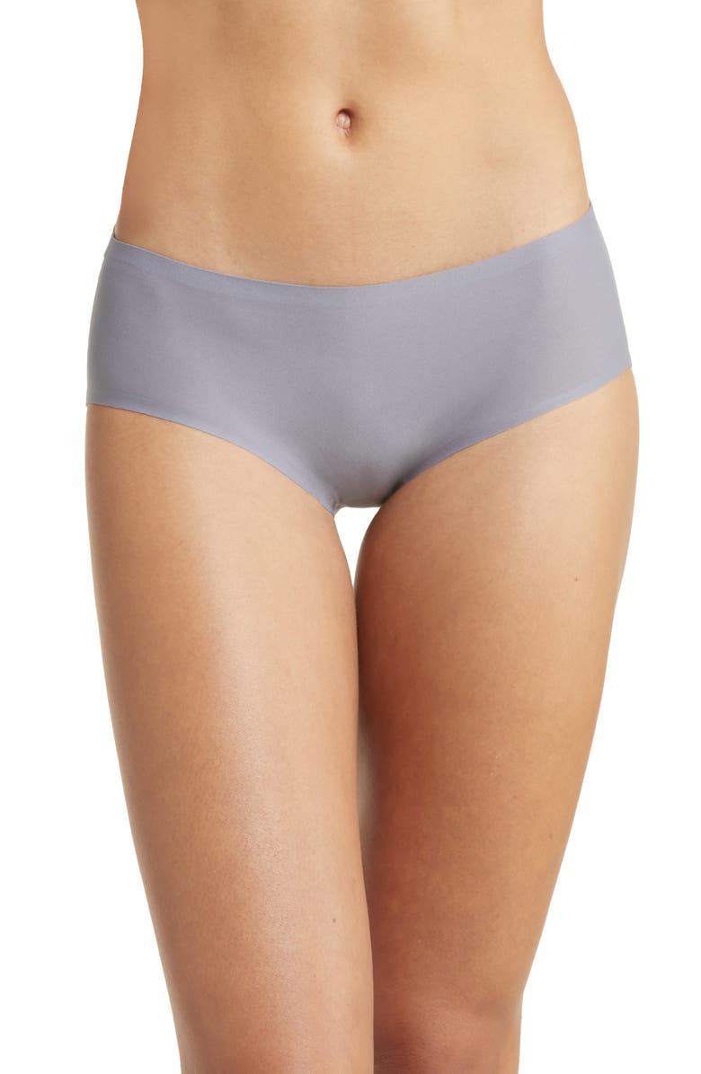Chantelle Lingerie Soft Stretch Seamless Hipster Panties, Main, color, Smoke Grey